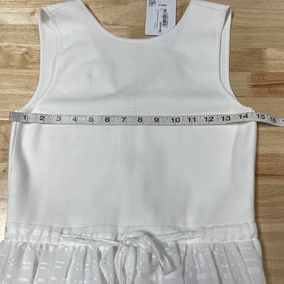 Ted Baker NWT Skylir Mixed-Media Midi Dress Size 2 (US 4-6) Ivory Sleeveless - Picture 6 of 10